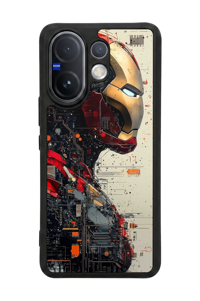 Vivo V60 Uyumlu  Iron Man ( Demir Adam ) Tasarımlı Glossy Premium Kılıf