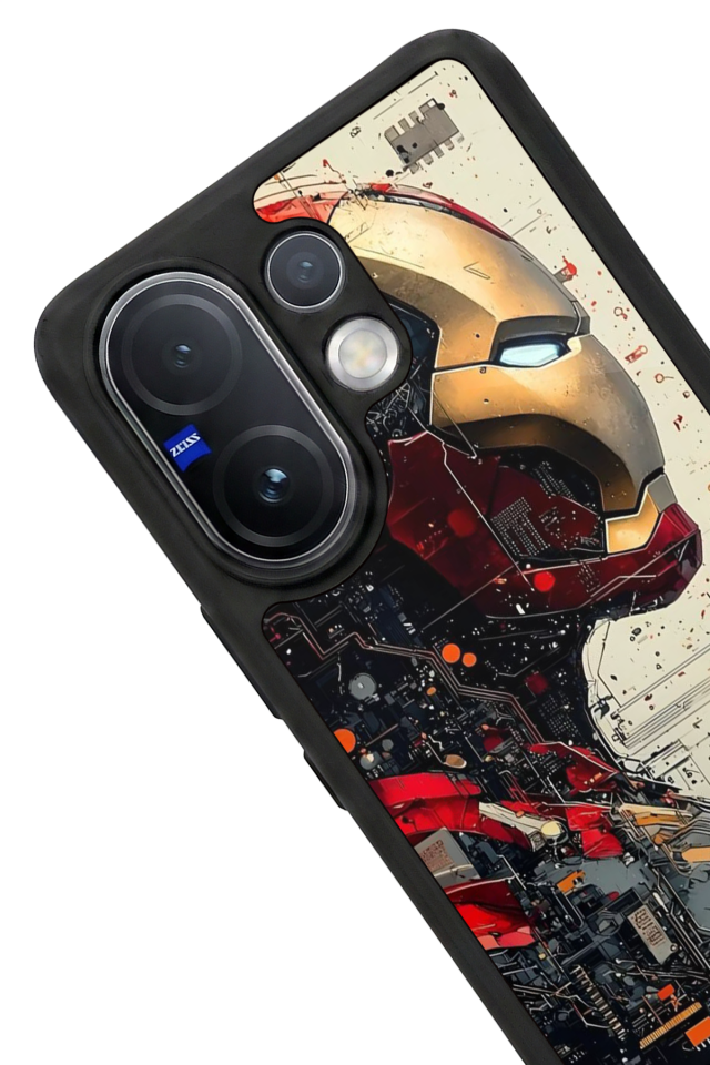 Vivo V60 Uyumlu  Iron Man ( Demir Adam ) Tasarımlı Glossy Premium Kılıf