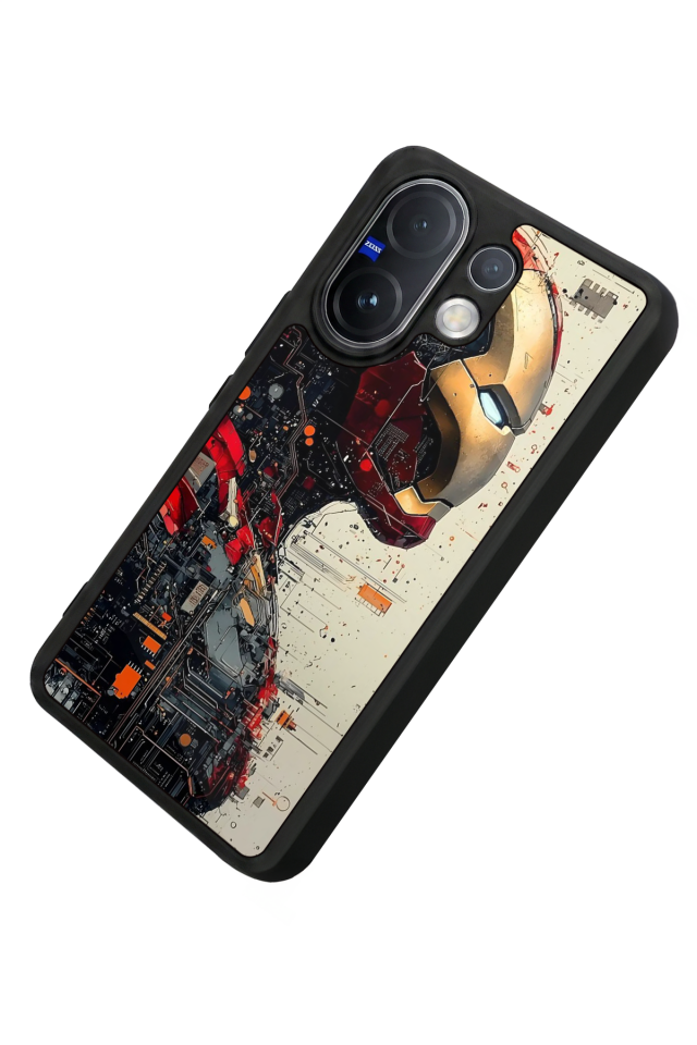 Vivo V60 Uyumlu  Iron Man ( Demir Adam ) Tasarımlı Glossy Premium Kılıf