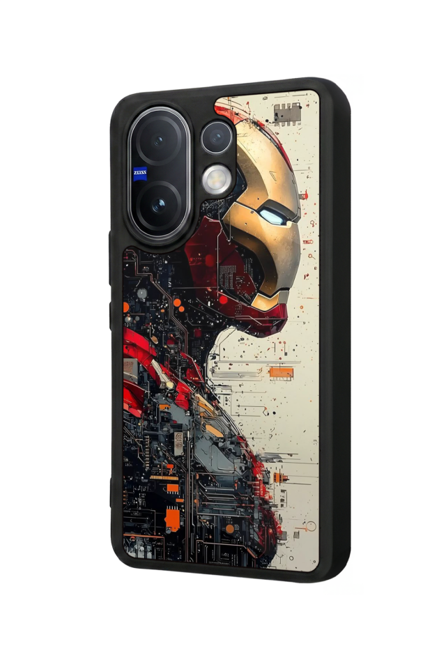 Vivo V60 Uyumlu  Iron Man ( Demir Adam ) Tasarımlı Glossy Premium Kılıf