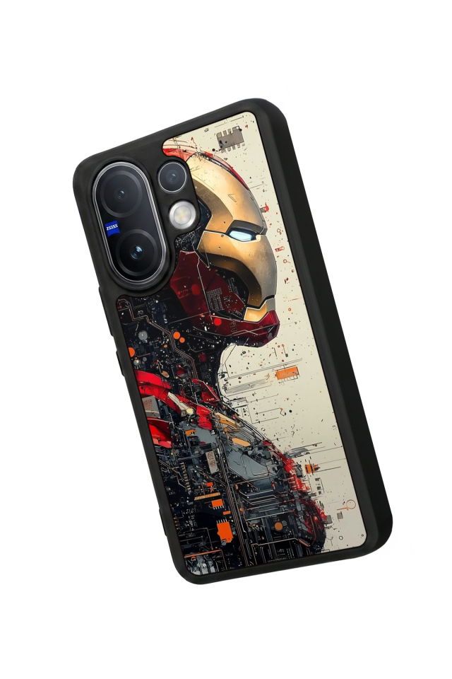 Vivo V60 Uyumlu  Iron Man ( Demir Adam ) Tasarımlı Glossy Premium Kılıf