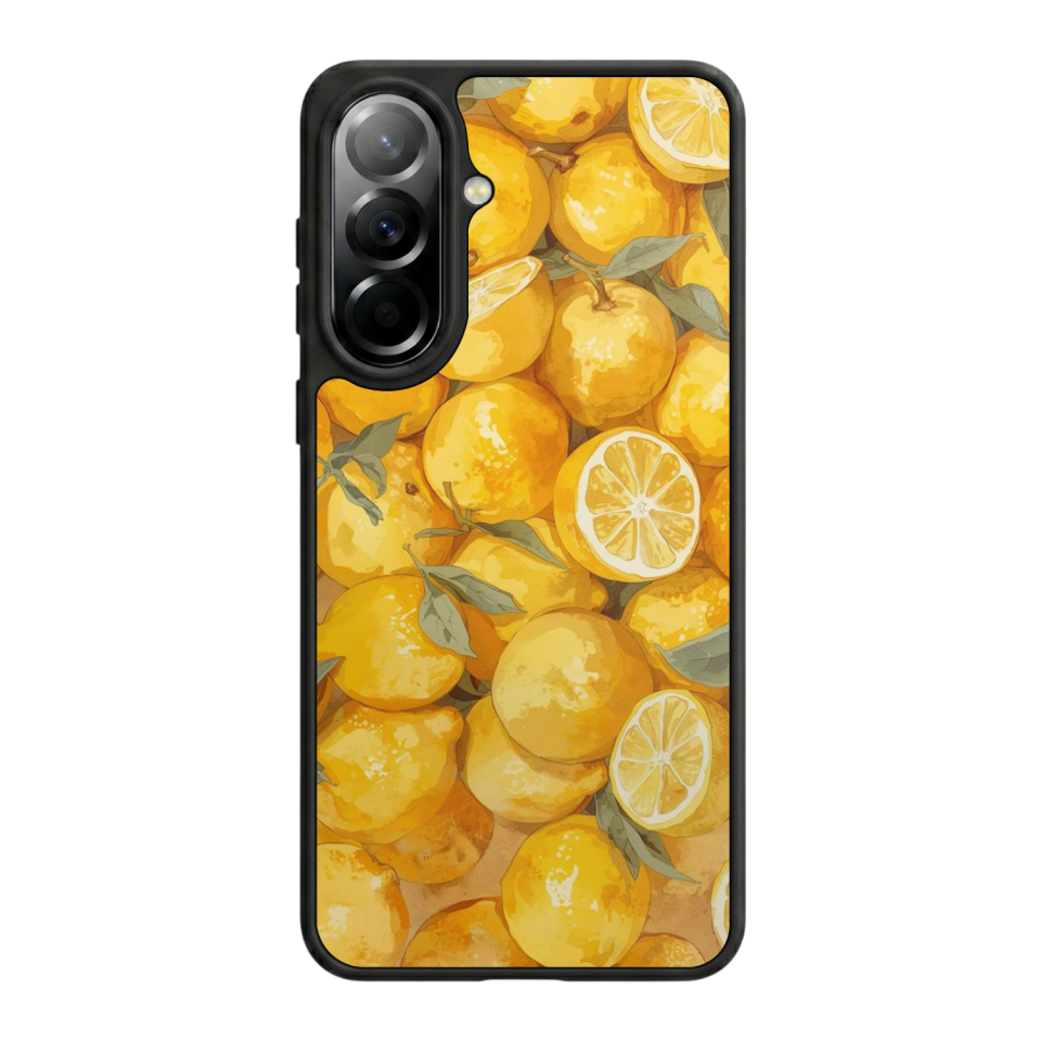 Samsung Galaxy A37 Uyumlu Limon Tasarımlı Glossy Premium Kılıf
