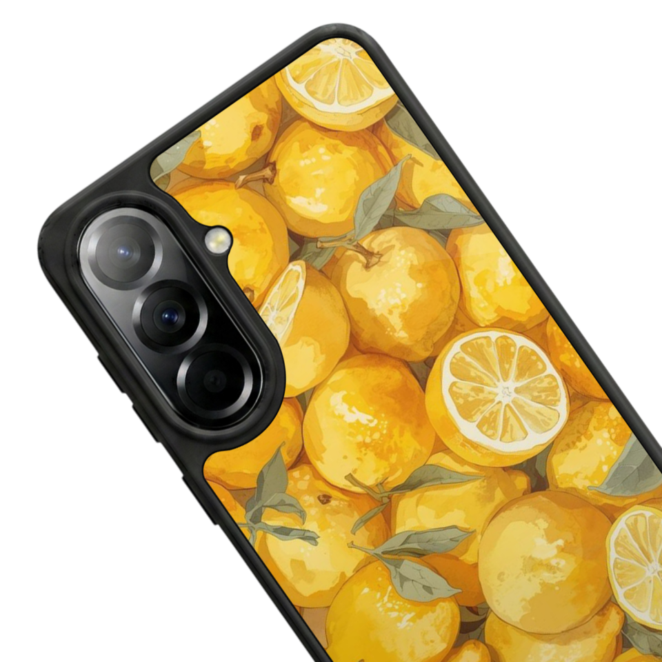 Samsung Galaxy A37 Uyumlu Limon Tasarımlı Glossy Premium Kılıf