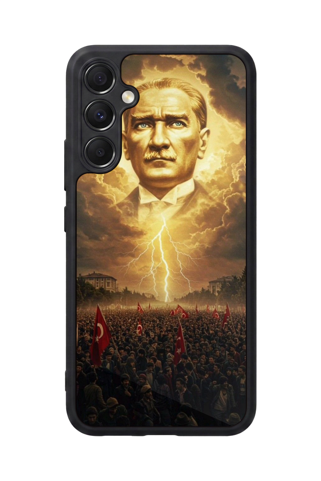 Samsung Galaxy A34 Uyumlu Mustafa Kemal Ataturk Tasarımlı Glossy Premium Kılıf