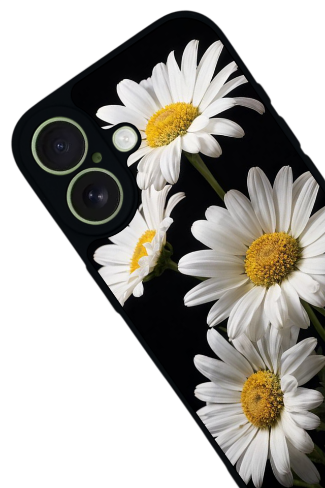 iPhone 17 Uyumlu Papatya Tasarımlı Glossy Premium Kılıf
