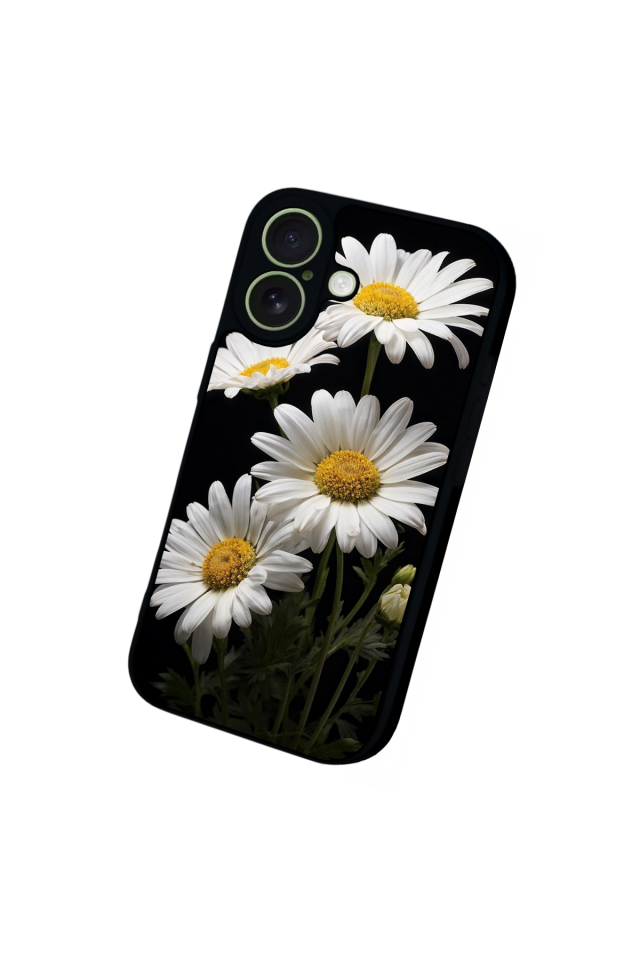 iPhone 17 Uyumlu Papatya Tasarımlı Glossy Premium Kılıf
