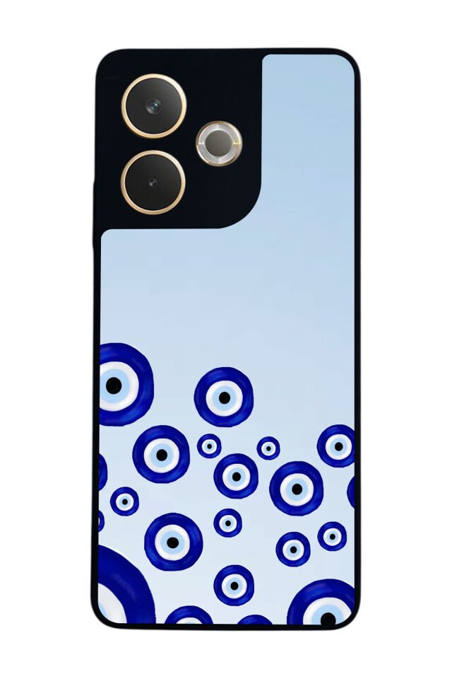 Oppo A5 Pro Uyumlu Nazar Tasarımlı Glossy Premium Kılıf