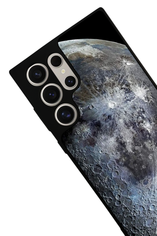 Samsung Galaxy S23 Ultra Uyumlu Ay Tasarımlı Glossy Premium Kılıf