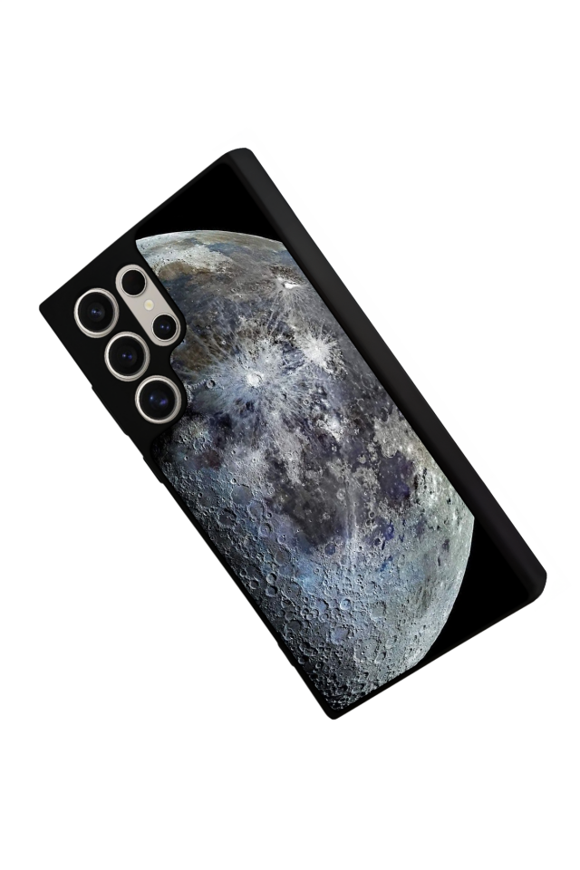 Samsung Galaxy S23 Ultra Uyumlu Ay Tasarımlı Glossy Premium Kılıf
