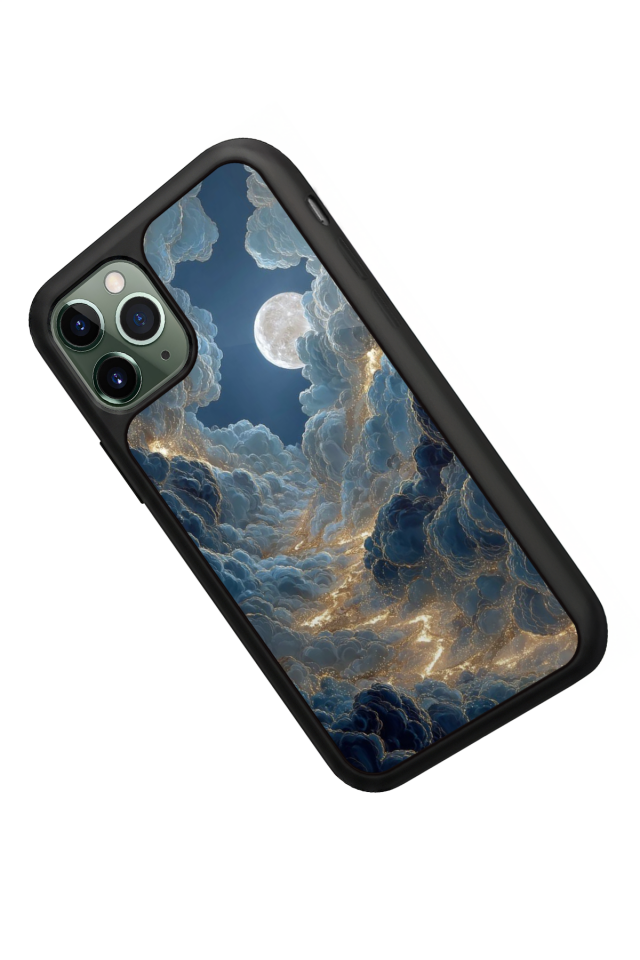 iPhone 11 Pro Uyumlu Ay Tasarımlı Glossy Premium Kılıf