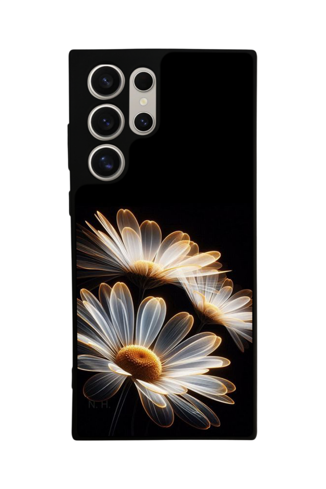 Samsung Galaxy S22 Ultra Uyumlu Cicek Tasarımlı Glossy Premium Kılıf
