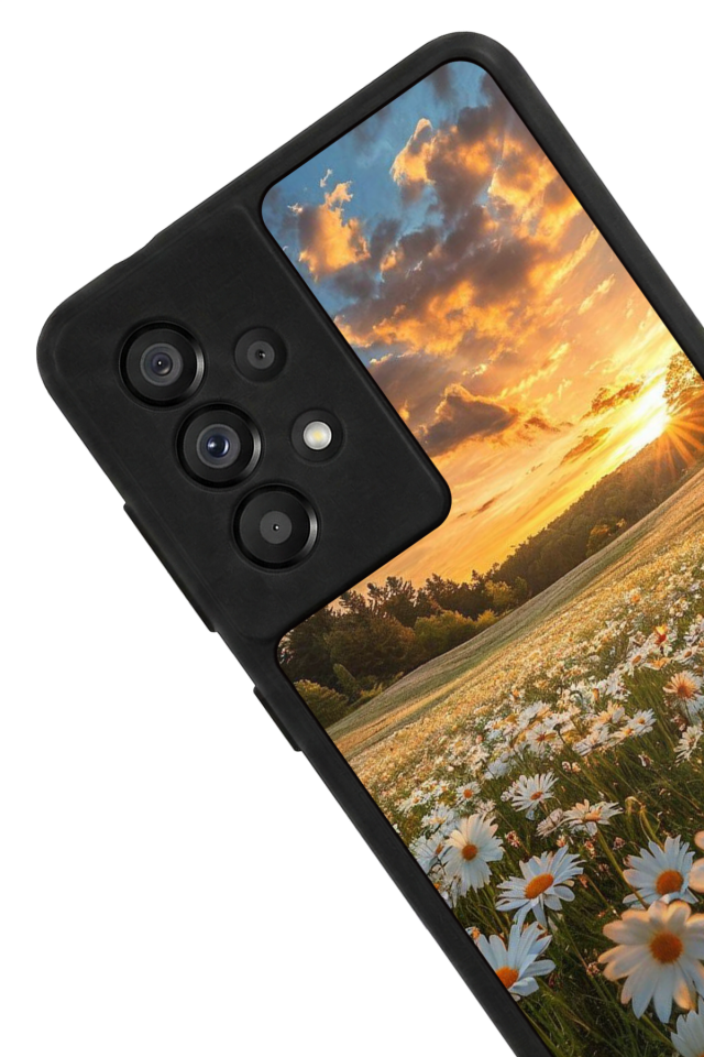 Samsung Galaxy A73 Uyumlu Cicek Tasarımlı Glossy Premium Kılıf