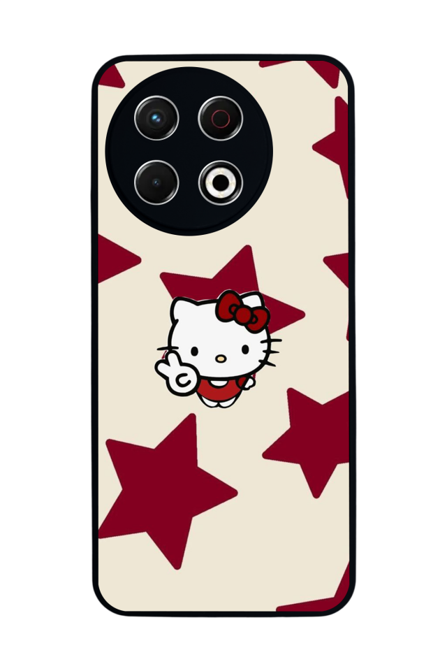 Tecno Spark 30 Pro Uyumlu HelloKitty Tasarımlı Glossy Premium Kılıf