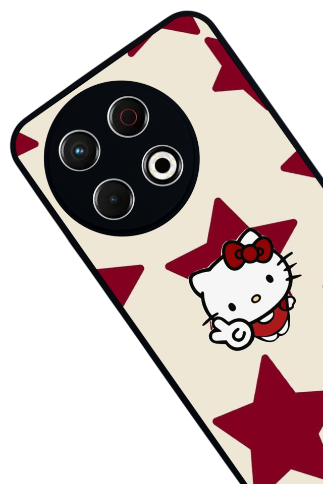 Tecno Spark 30 Pro Uyumlu HelloKitty Tasarımlı Glossy Premium Kılıf