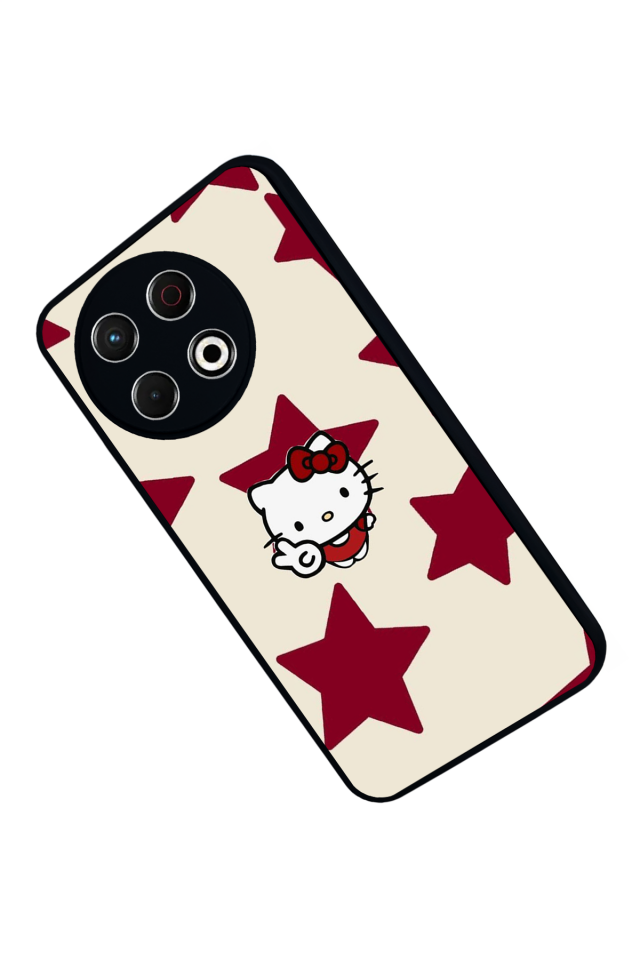 Tecno Spark 30 Pro Uyumlu HelloKitty Tasarımlı Glossy Premium Kılıf