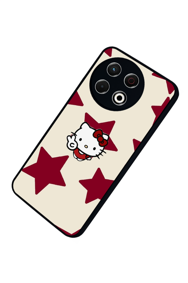 Tecno Spark 30 Pro Uyumlu HelloKitty Tasarımlı Glossy Premium Kılıf