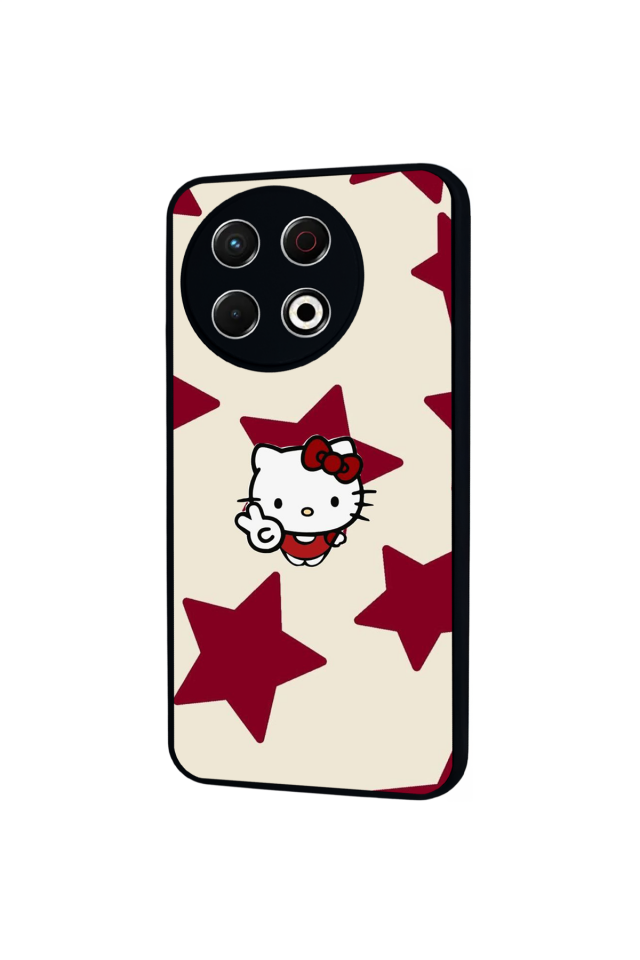 Tecno Spark 30 Pro Uyumlu HelloKitty Tasarımlı Glossy Premium Kılıf