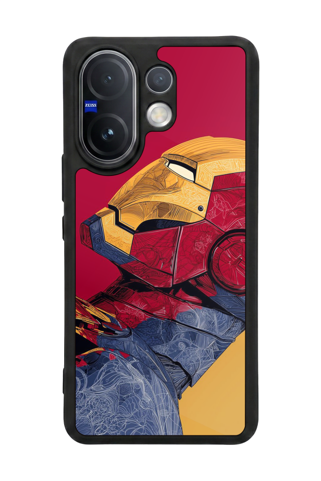 Vivo V60 Uyumlu  Iron Man ( Demir Adam ) Tasarımlı Glossy Premium Kılıf