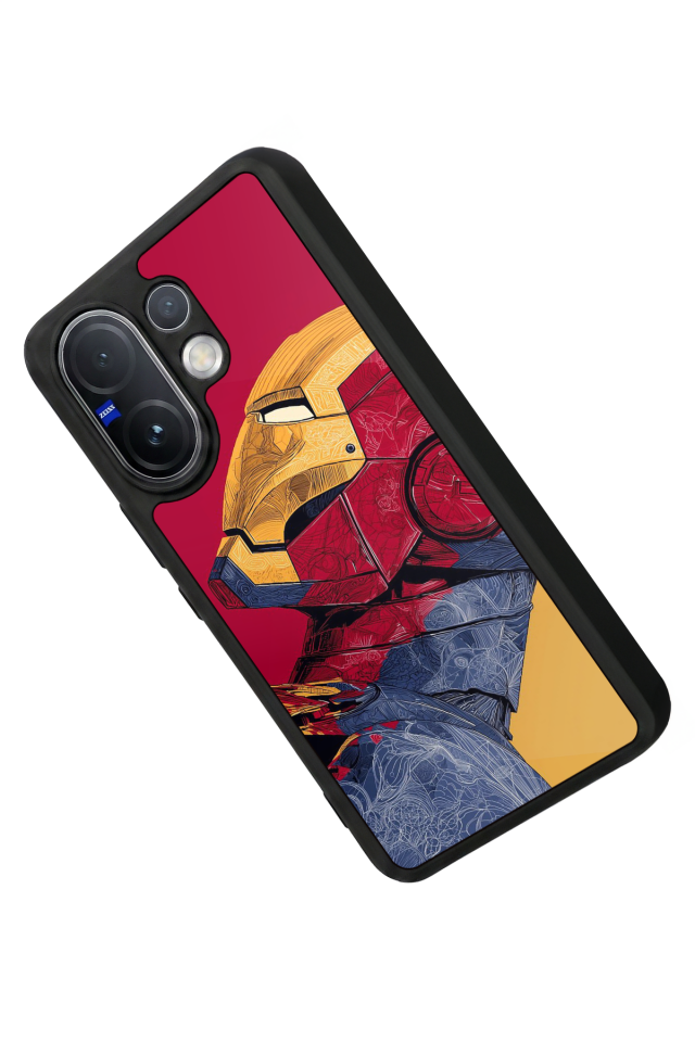 Vivo V60 Uyumlu  Iron Man ( Demir Adam ) Tasarımlı Glossy Premium Kılıf