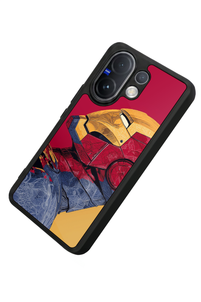 Vivo V60 Uyumlu  Iron Man ( Demir Adam ) Tasarımlı Glossy Premium Kılıf