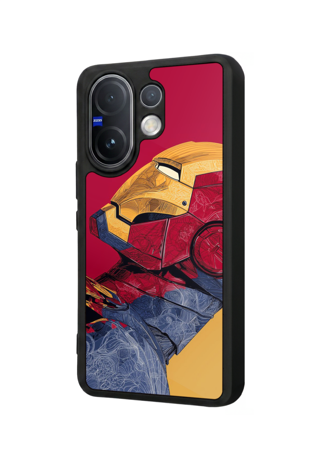 Vivo V60 Uyumlu  Iron Man ( Demir Adam ) Tasarımlı Glossy Premium Kılıf