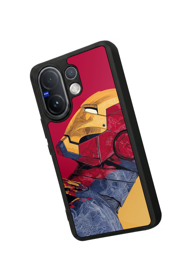 Vivo V60 Uyumlu  Iron Man ( Demir Adam ) Tasarımlı Glossy Premium Kılıf