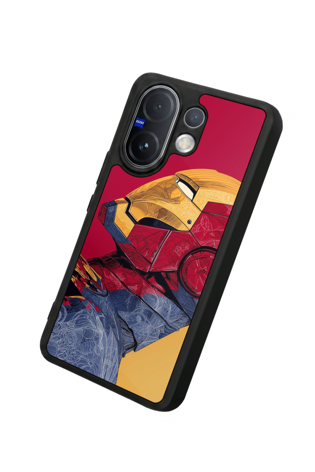 Vivo V60 Uyumlu  Iron Man ( Demir Adam ) Tasarımlı Glossy Premium Kılıf