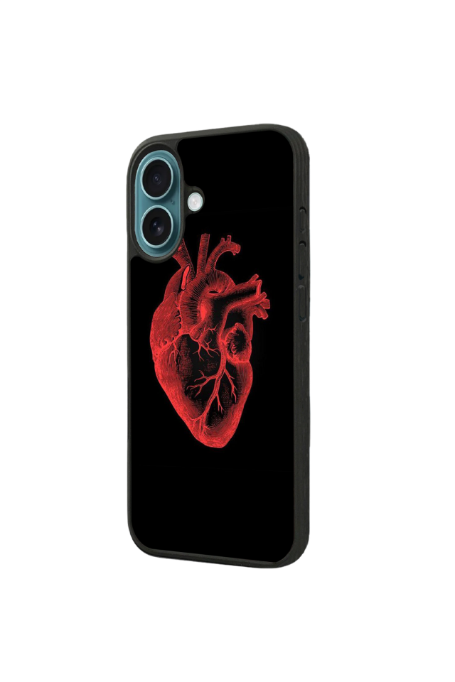iPhone 16 Plus Uyumlu Kalp Love Tasarımlı Glossy Premium Kılıf