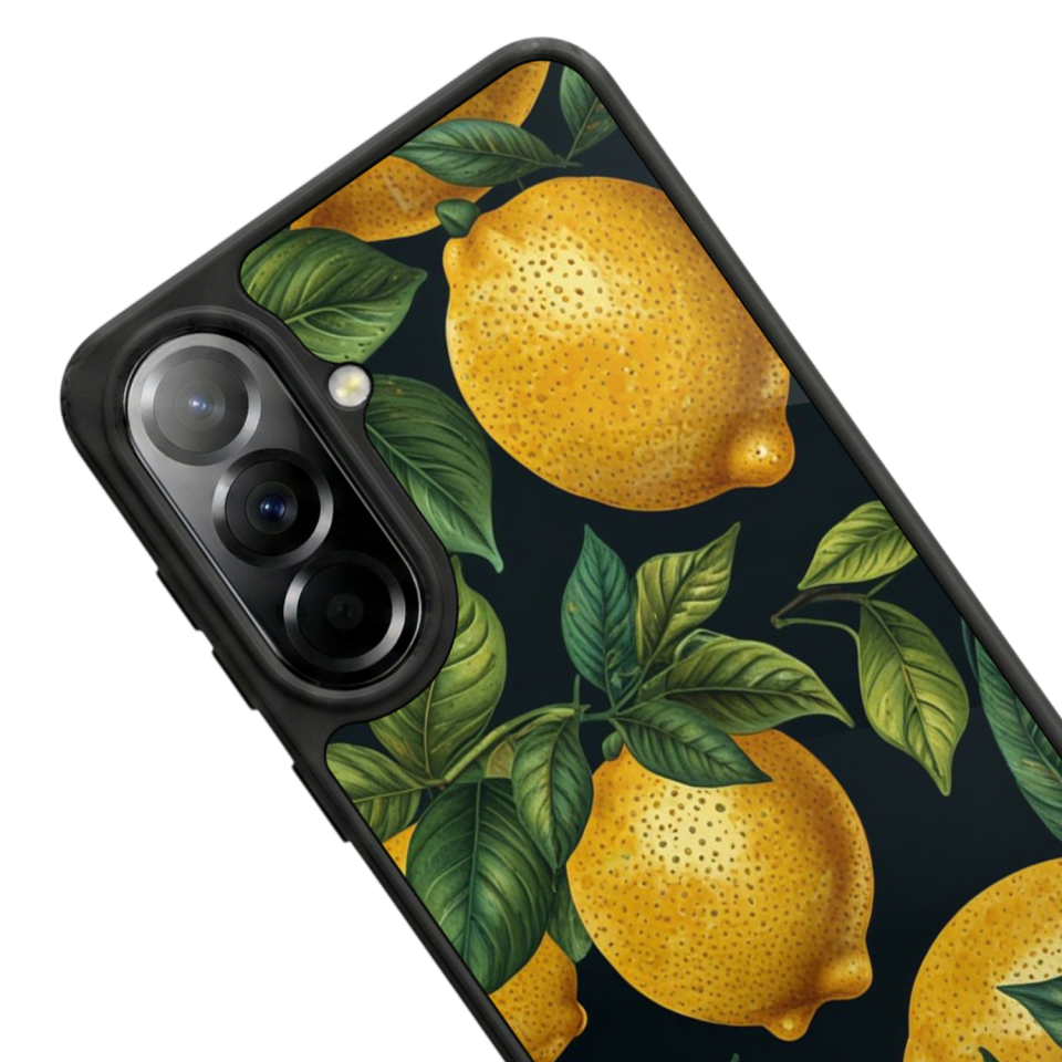 Samsung Galaxy A37 Uyumlu Limon Tasarımlı Glossy Premium Kılıf