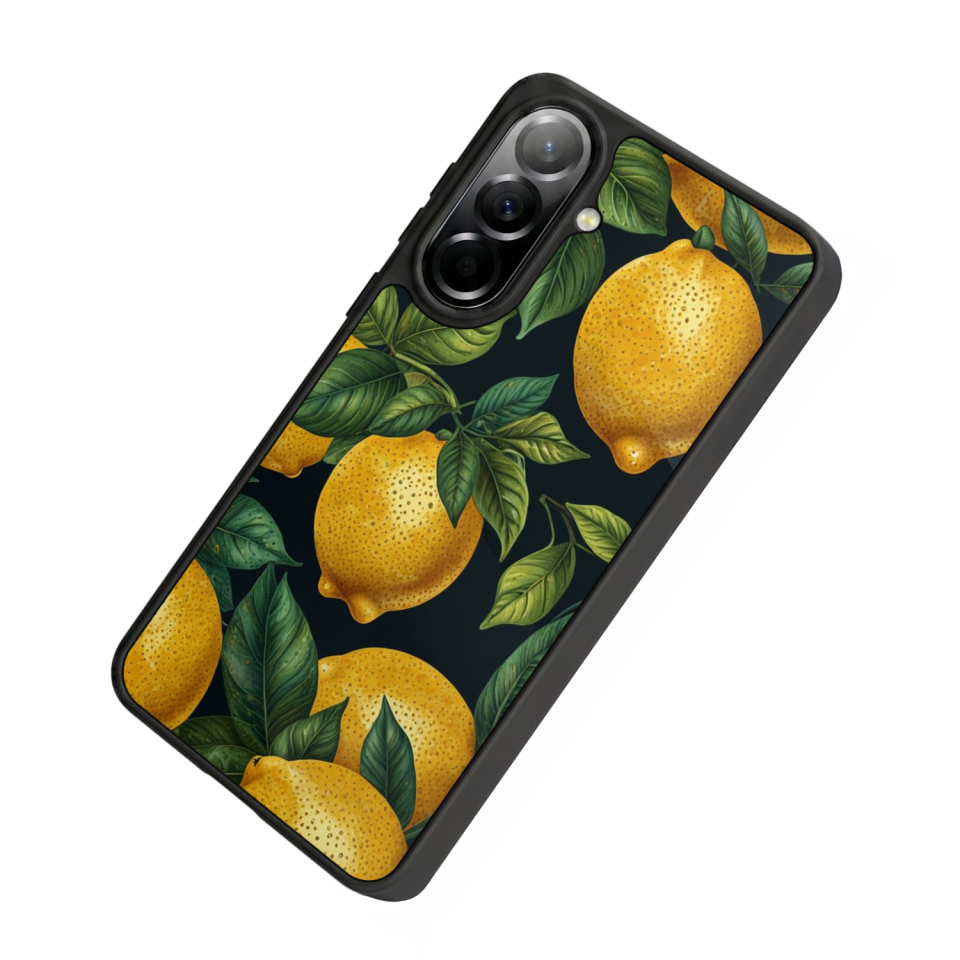 Samsung Galaxy A37 Uyumlu Limon Tasarımlı Glossy Premium Kılıf