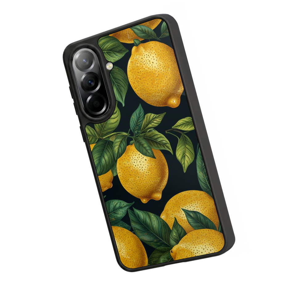 Samsung Galaxy A37 Uyumlu Limon Tasarımlı Glossy Premium Kılıf
