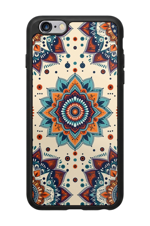 iPhone 6 Plus Uyumlu Mandaal Tasarımlı Glossy Premium Kılıf