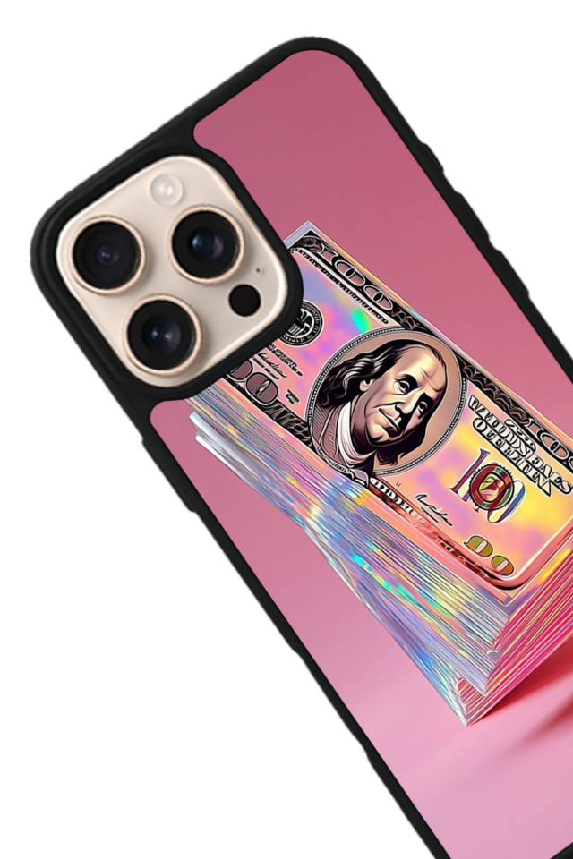 iPhone 14 Pro Uyumlu Money Para Tasarımlı Glossy Premium Kılıf