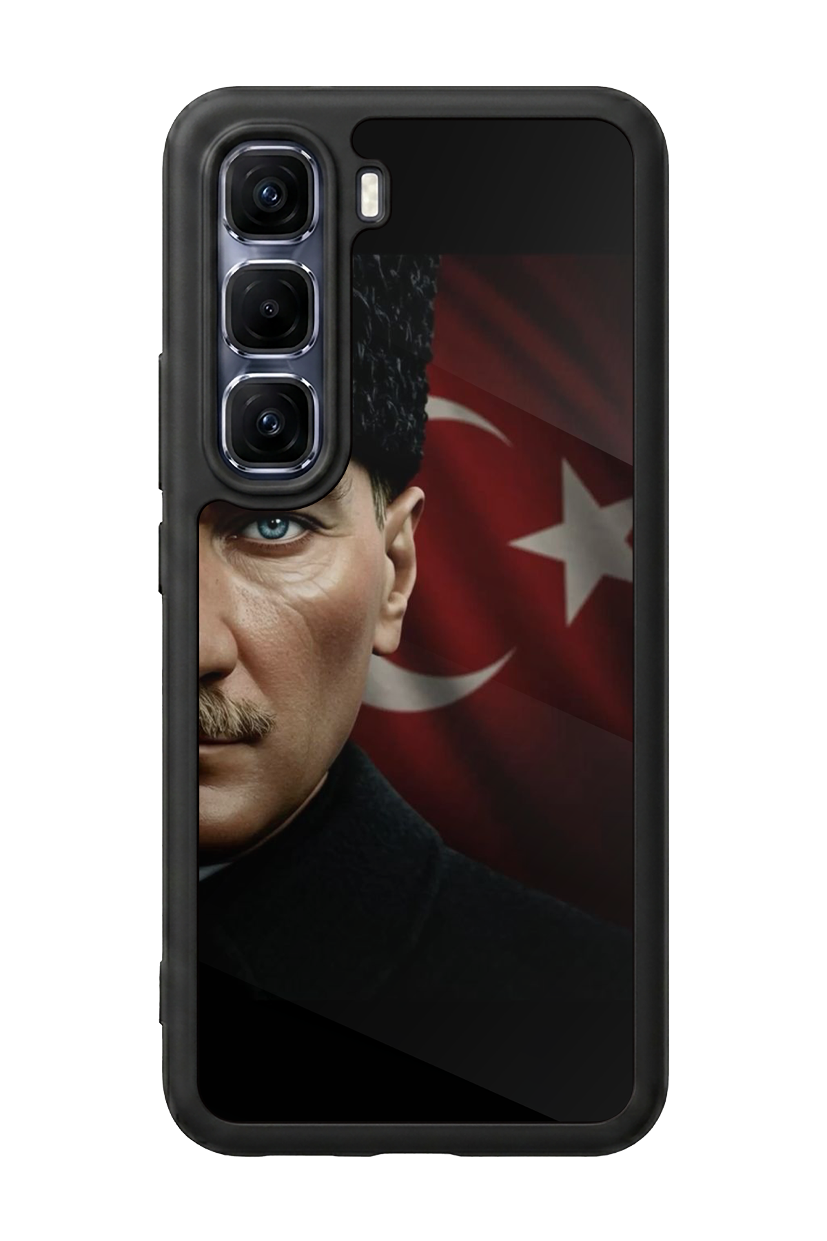 Infinix Hot 60 Pro Plus Uyumlu Mustafa Kemal Ataturk Tasarımlı Glossy Premium Kılıf