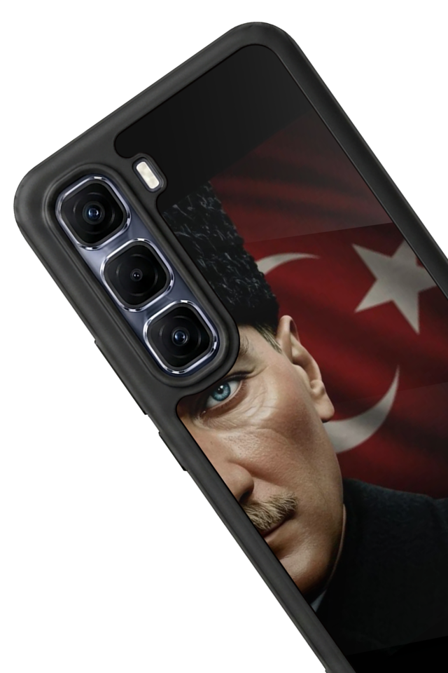 Infinix Hot 60 Pro Plus Uyumlu Mustafa Kemal Ataturk Tasarımlı Glossy Premium Kılıf