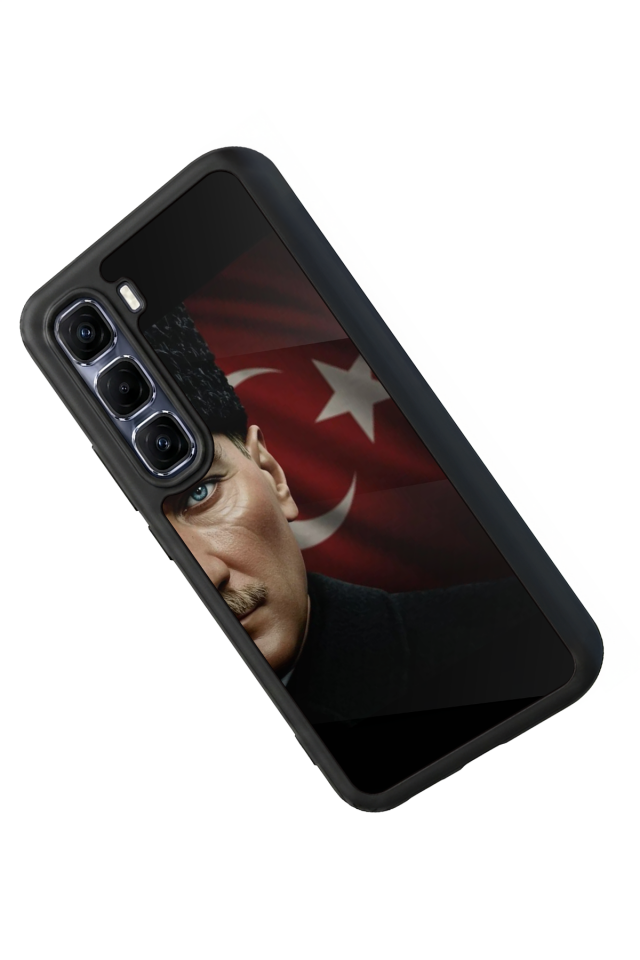 Infinix Hot 60 Pro Plus Uyumlu Mustafa Kemal Ataturk Tasarımlı Glossy Premium Kılıf
