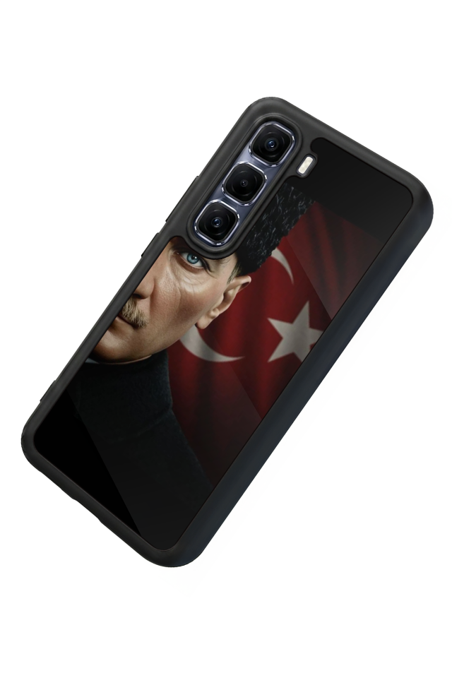 Infinix Hot 60 Pro Plus Uyumlu Mustafa Kemal Ataturk Tasarımlı Glossy Premium Kılıf