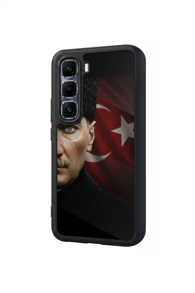 Infinix Hot 60 Pro Plus Uyumlu Mustafa Kemal Ataturk Tasarımlı Glossy Premium Kılıf