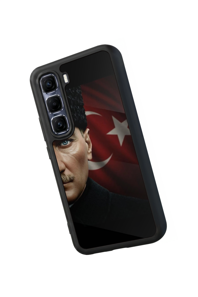 Infinix Hot 60 Pro Plus Uyumlu Mustafa Kemal Ataturk Tasarımlı Glossy Premium Kılıf