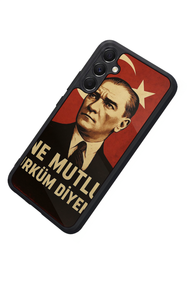 Samsung Galaxy A34 Uyumlu  Mustafa Kemal Ataturk Tasarımlı Glossy Premium Kılıf