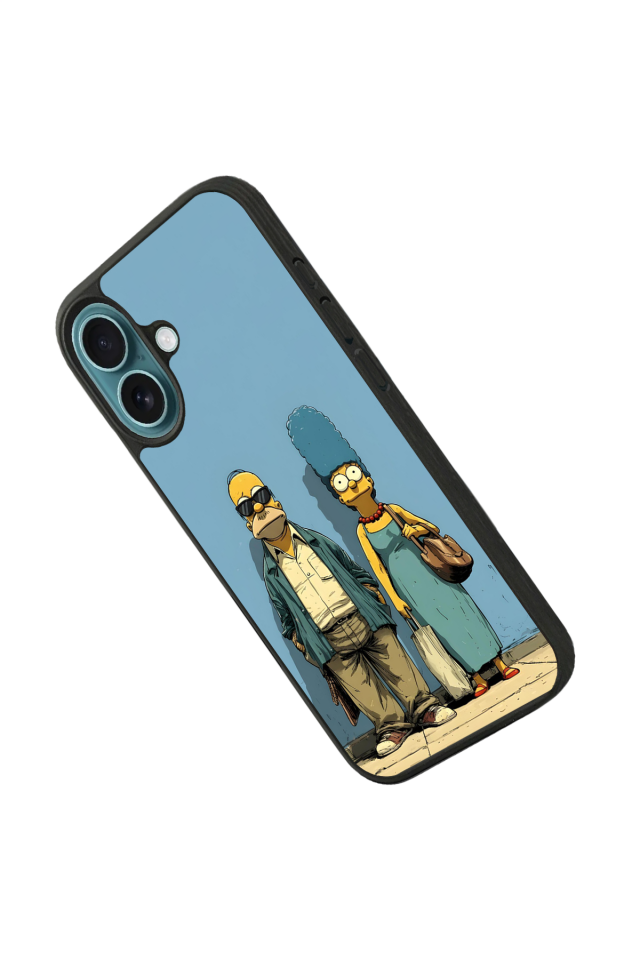 iPhone 16 Uyumlu The Simpsons Tasarımlı Glossy Premium Kılıf