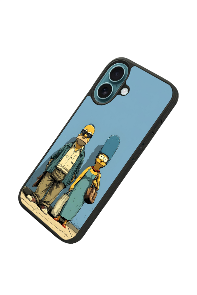 iPhone 16 Uyumlu The Simpsons Tasarımlı Glossy Premium Kılıf