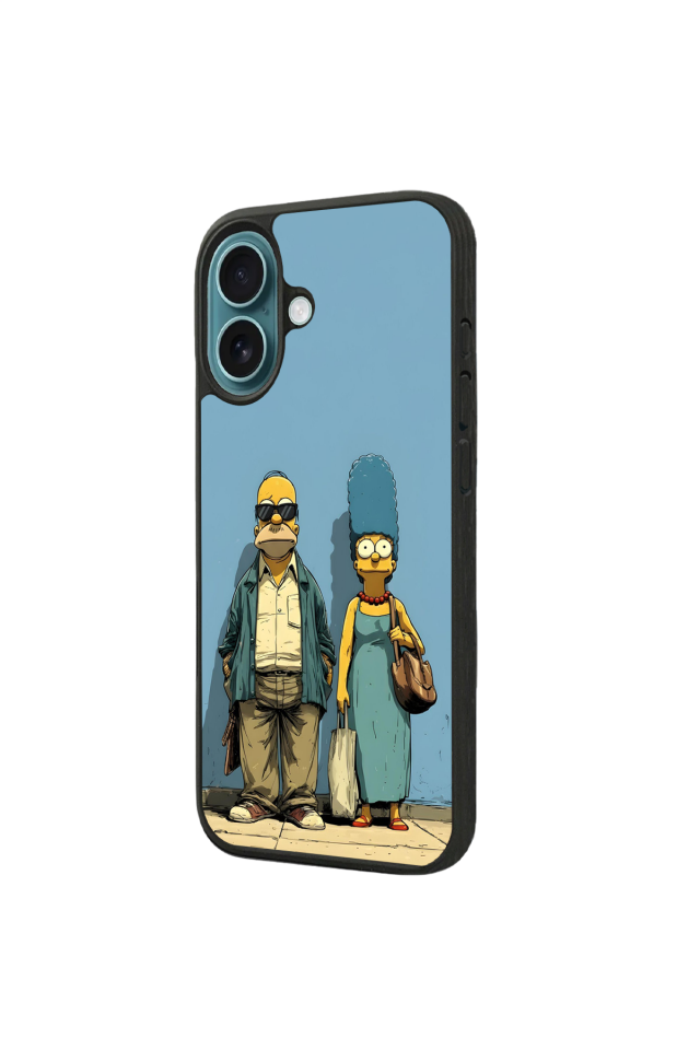 iPhone 16 Uyumlu The Simpsons Tasarımlı Glossy Premium Kılıf