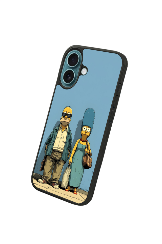 iPhone 16 Uyumlu The Simpsons Tasarımlı Glossy Premium Kılıf