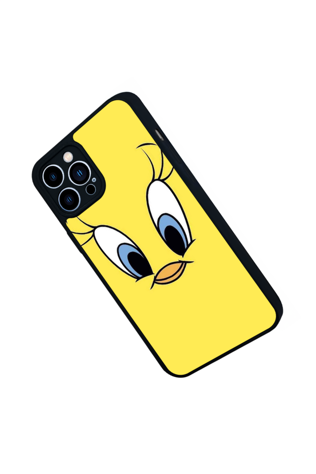 iPhone 12 Pro Max Uyumlu Tweety Tasarımlı Glossy Premium Kılıf