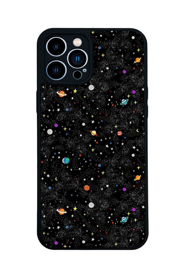 iPhone 13 Pro Max Uyumlu Uzay Tasarımlı Glossy Premium Kılıf