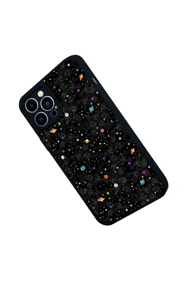 iPhone 13 Pro Max Uyumlu Uzay Tasarımlı Glossy Premium Kılıf