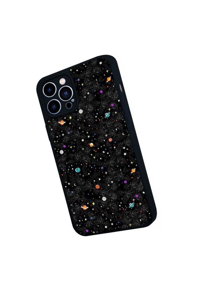 iPhone 13 Pro Max Uyumlu Uzay Tasarımlı Glossy Premium Kılıf