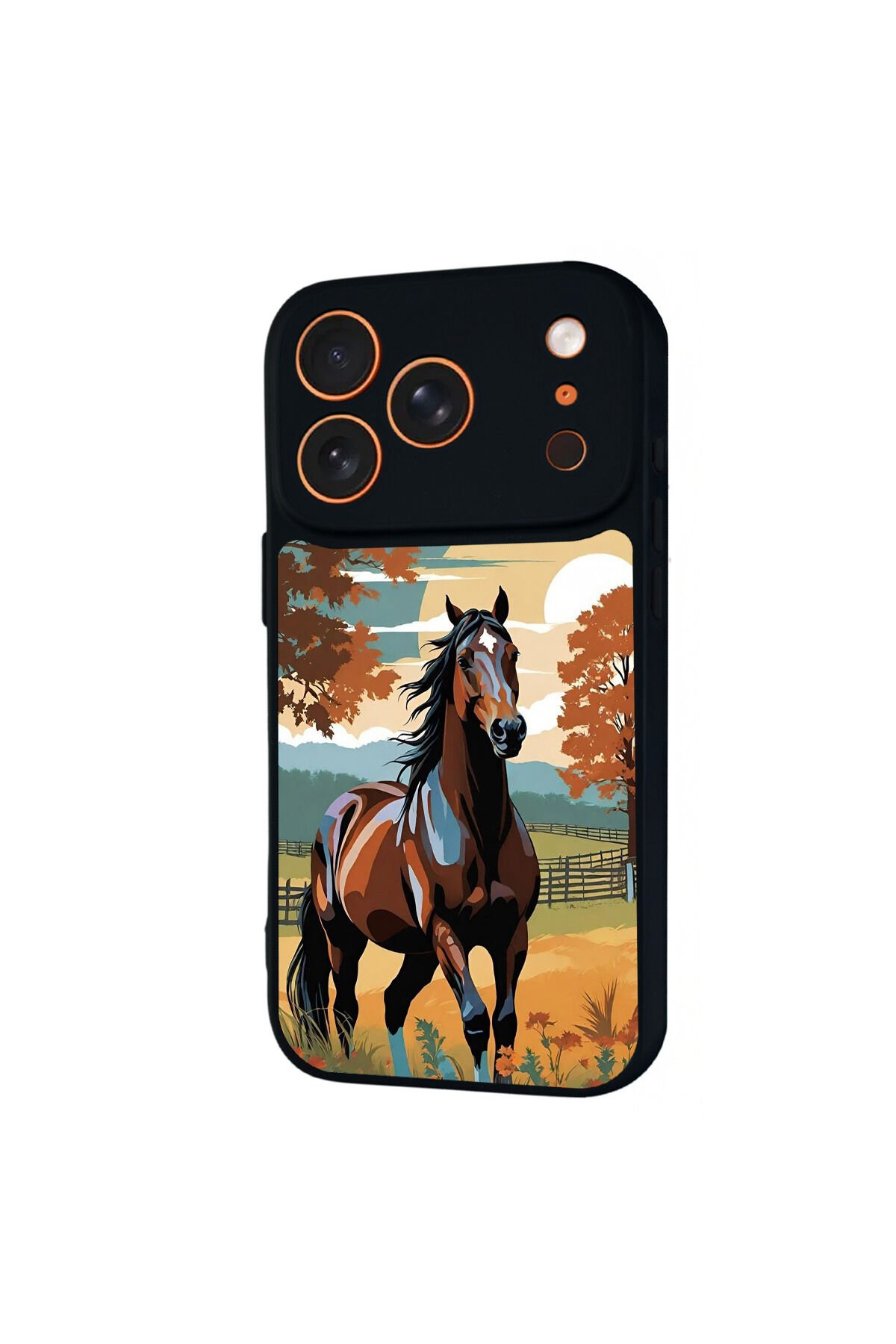 iPhone 17 Pro Max Uyumlu At Horse Tasarımlı Glossy Premium Kılıf