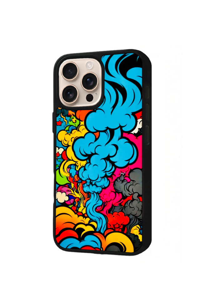 iPhone 16 Pro Uyumlu Abstract Tasarımlı Glossy Premium Kılıf
